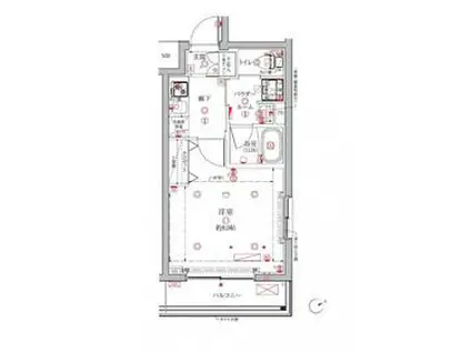 クレイシア三鷹(1K/2階)の間取り写真