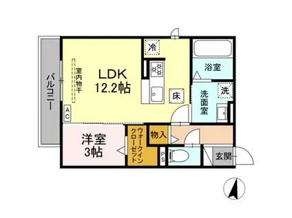 D-HILLS子安Ⅲ(1LDK/1階)の間取り写真