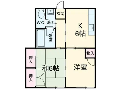 ハイツT・Y(2K/1階)の間取り写真