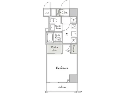 ミリアレジデンス駒込(1K/10階)の間取り写真