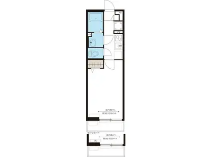 リブリ・江北Ⅱ(1K/3階)の間取り写真