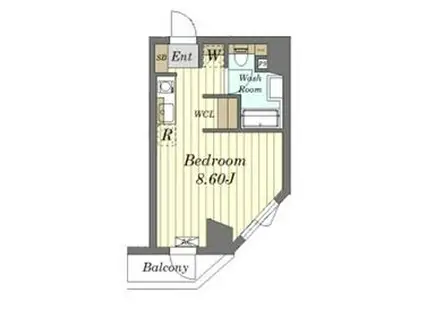 ART APARTMENT IN OOTAKA-NO-MOR(ワンルーム/5階)の間取り写真