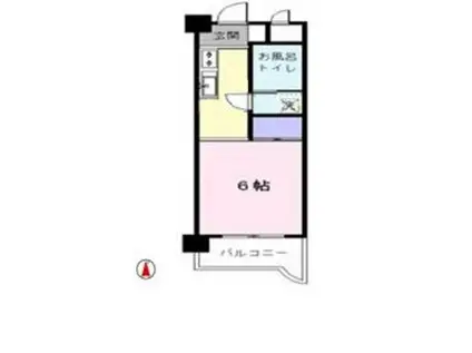 プレイリーハイムⅡ(1K/3階)の間取り写真