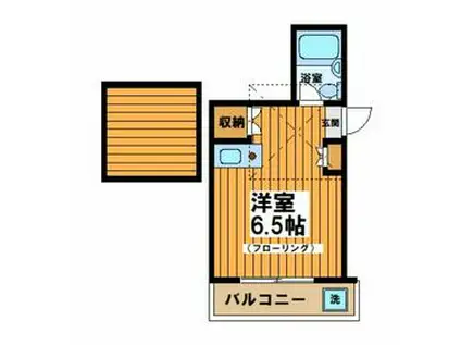 青山ハイツ(ワンルーム/2階)の間取り写真