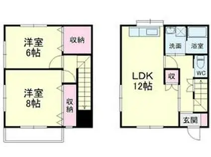 ハイムカワイ(2LDK)の間取り写真