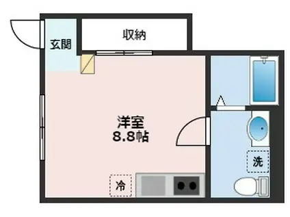 ゲートタウン矢野口(ワンルーム/1階)の間取り写真