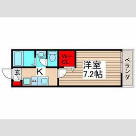 MBレジデンス(1K/1階)の間取り写真