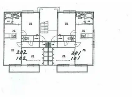 ヴァンベールA(2LDK/1階)の間取り写真