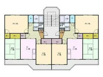 YKハイム北安東(3DK/1階)の間取り写真