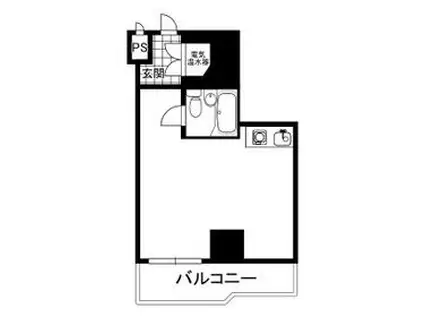 ライオンズマンション石川町第二(ワンルーム/6階)の間取り写真