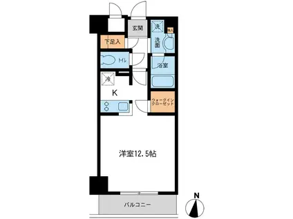 レジデンス両国駅前(ワンルーム/4階)の間取り写真