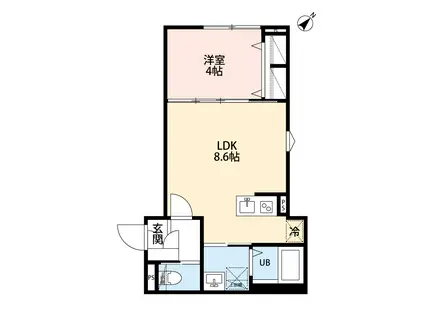 ROBOT HOME 新検見川Ⅴ(1LDK/1階)の間取り写真