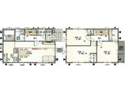 埼京線 北与野駅 徒歩32分 2階建 築1年(3LDK)の間取り写真