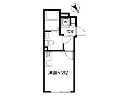 アルティローサ笹塚(ワンルーム/1階)の間取り写真