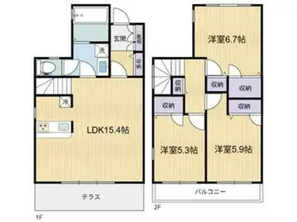 プレミア凛樹(3LDK)の間取り写真