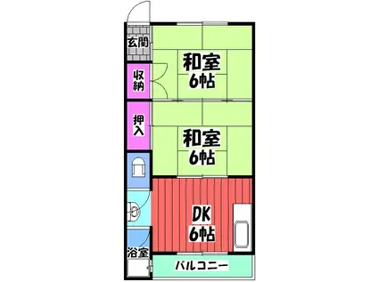 マスターズエル高師浜5805(2DK/2階)の間取り写真