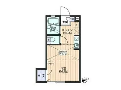 クレマチス(1K/1階)の間取り写真