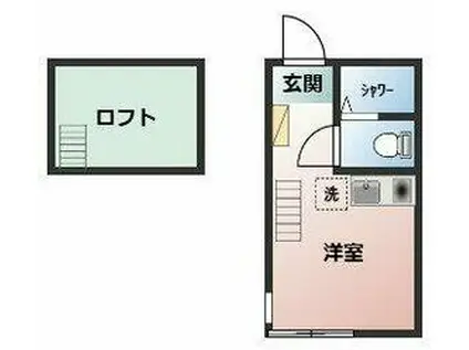 G・Aタウン下末吉(ワンルーム/2階)の間取り写真