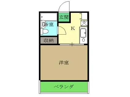 MT小山(1K/1階)の間取り写真