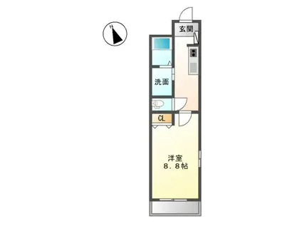 サンライト杏(1K/3階)の間取り写真
