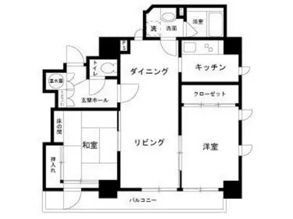 タワーズ10(2LDK/6階)の間取り写真