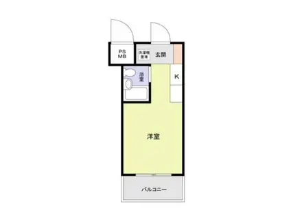 PLENDY鷺沼(ワンルーム/1階)の間取り写真