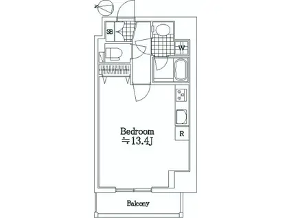 RASIS大山山手通(1K/5階)の間取り写真