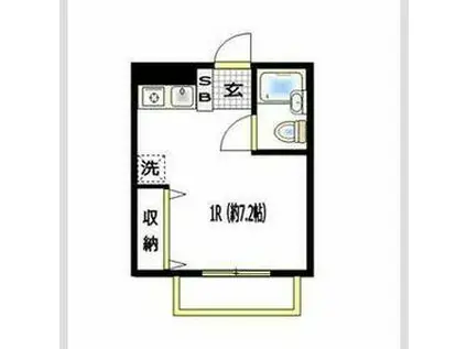 SHメゾン横浜鶴見(ワンルーム/2階)の間取り写真