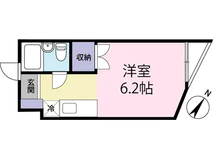 サンハイム稲城(ワンルーム/1階)の間取り写真