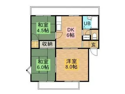 ラフィーネMAYU(3DK/3階)の間取り写真