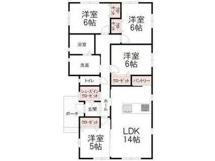 東海道本線 西岐阜駅 徒歩31分 2階建 築7年(4LDK)の間取り写真
