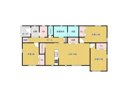 名鉄名古屋本線 笠松駅 徒歩15分 1階建 築4年(3LDK)の間取り写真