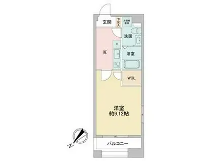 GRAN DUKE四日市(1K/7階)の間取り写真