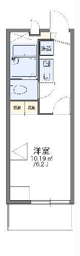 レオパレス富士(1K/1階)の間取り写真