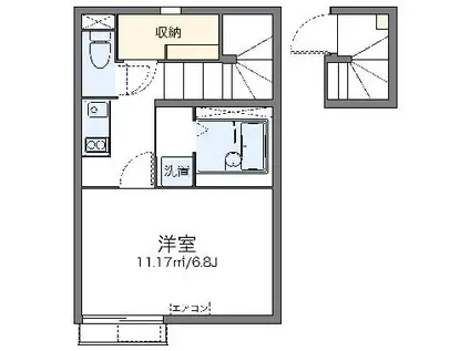 レオネクスト池上(1K/2階)の間取り写真
