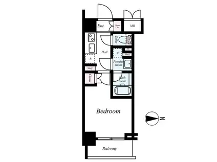 ハーモニーレジデンス武蔵小杉♯002(1K/1階)の間取り写真