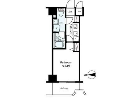 グリフィン横浜・東白楽弐番館(1K/4階)の間取り写真