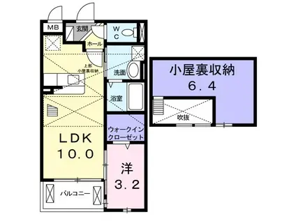 サニーレジデンスⅡ(1LDK/2階)の間取り写真