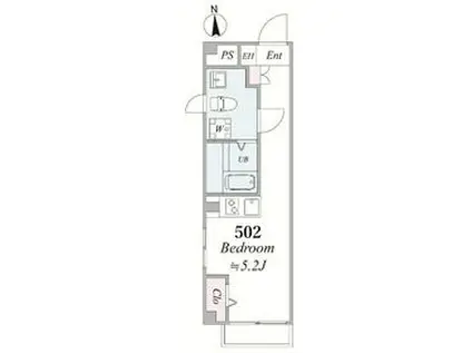 プレシャス赤塚(1K/5階)の間取り写真