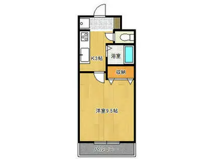 サンライズヒルズ(1K/1階)の間取り写真