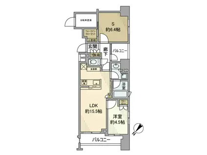 アスコットパーク東日本橋(1SLDK/5階)の間取り写真