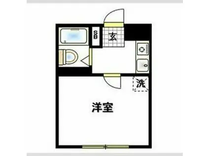 ビューハイツ宮原(1K/1階)の間取り写真