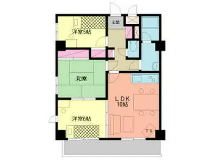 アロー芝山(3DK/2階)の間取り写真