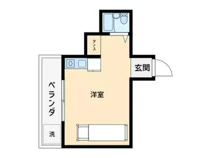 つた寿司ビル(1K/3階)の間取り写真