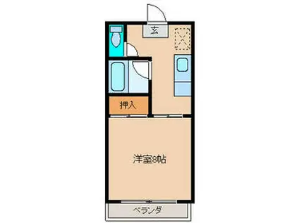 ハイツ日栄8(1K/1階)の間取り写真