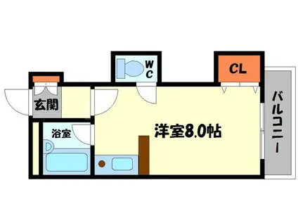 レナジア大和田(ワンルーム/3階)の間取り写真