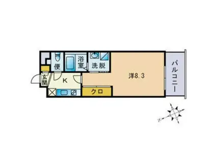 福岡市東区松香台2丁目 工事(1K/1階)の間取り写真