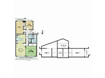 プロムナード桜台6番街12号棟(3LDK/5階)の間取り写真