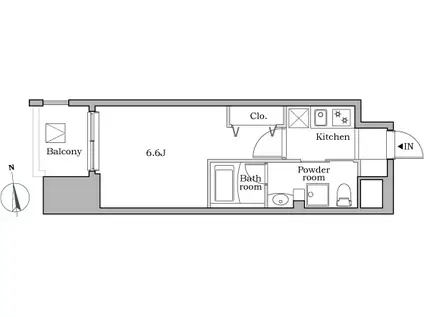 レジディア蒲田Ⅱ(1K/10階)の間取り写真