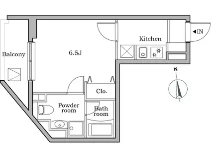 レジディア蒲田Ⅱ(1K/3階)の間取り写真